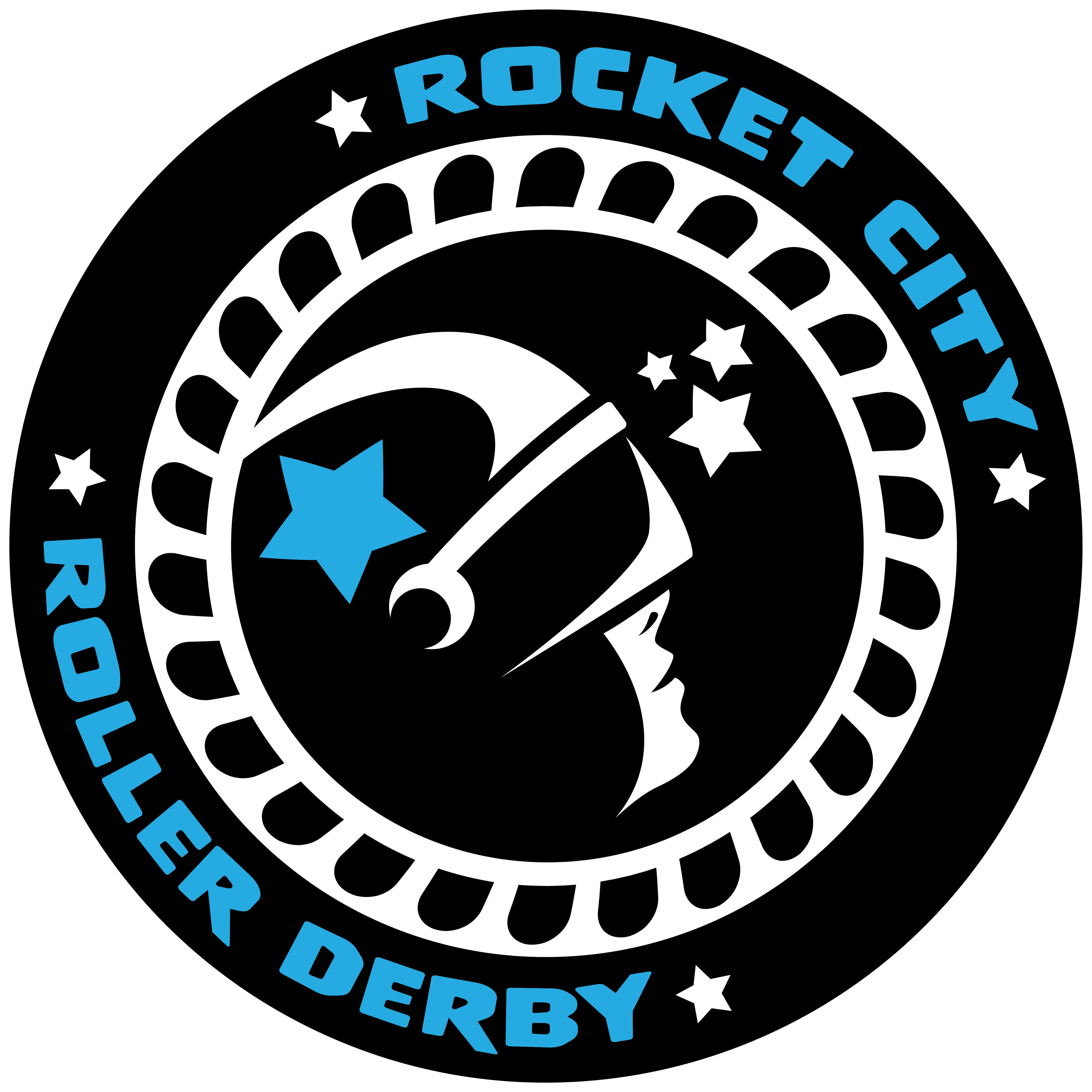 Rocket City Roller Derby logo